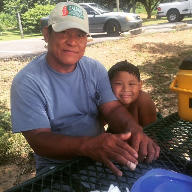 My dad plays chase with me, we call it hide and seek tag