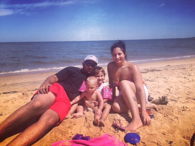 We are never off on the same day, so this day on the beach is a luxury to get all of our family out together like this