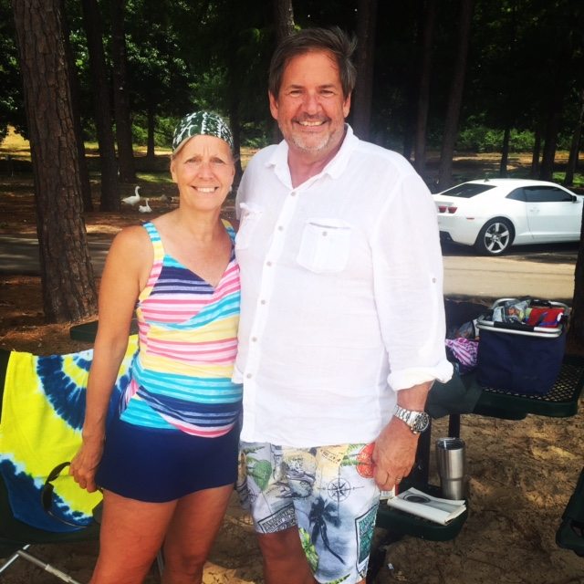 We met on Match.com. We were cautious at first, but it developed into lightning