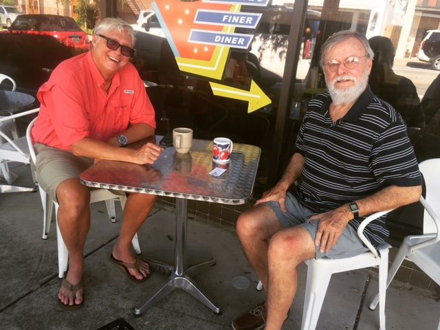 We meet here and have breakfast and talk every Tuesday