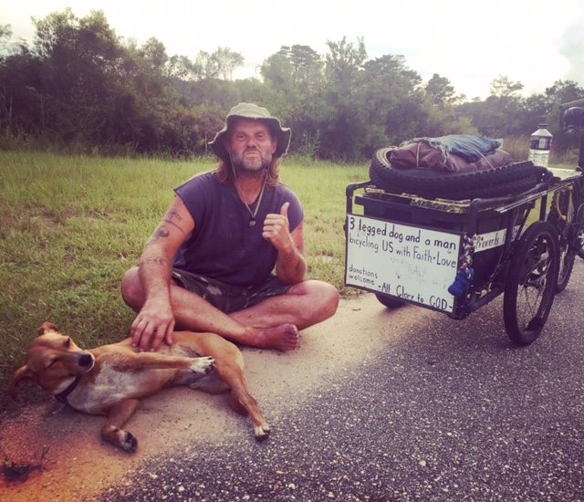 What you see on that bike is everything I own.  God provides for me