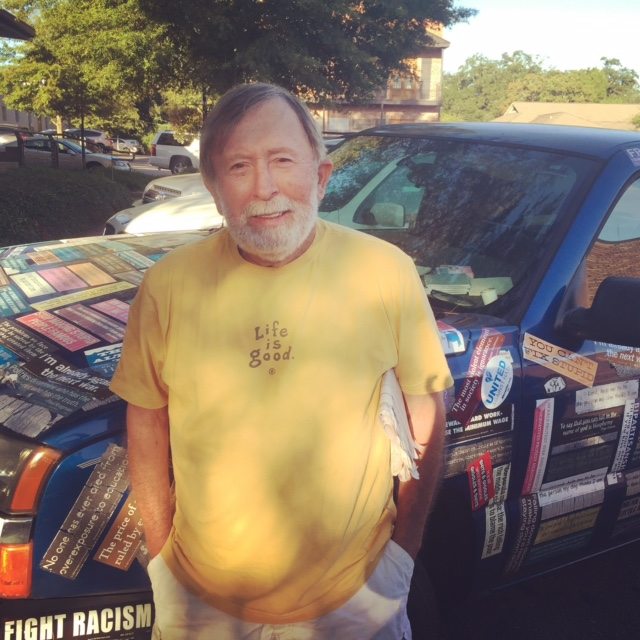 The bumper stickers are a way of releasing my anger without taking it out on other people