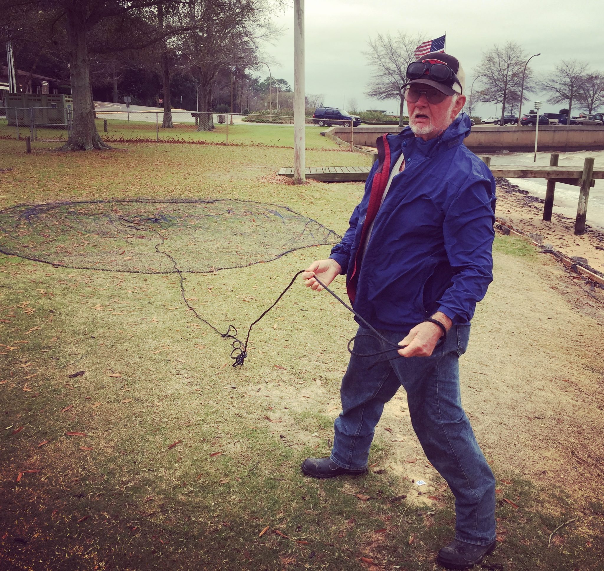 I make my own nets and once caught 45 with one throw