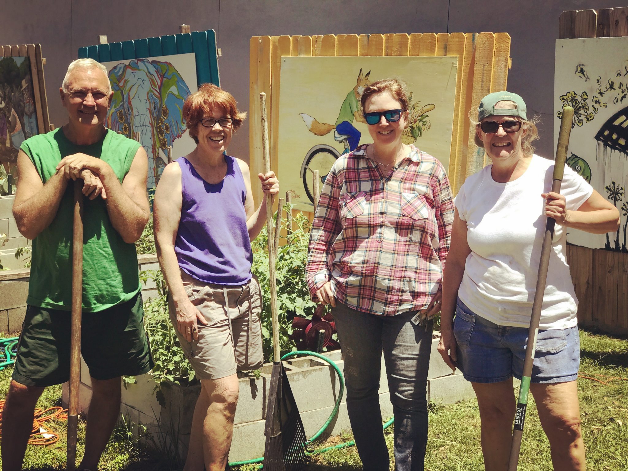 We are supposed to work in this garden once a month, but it is usually more often