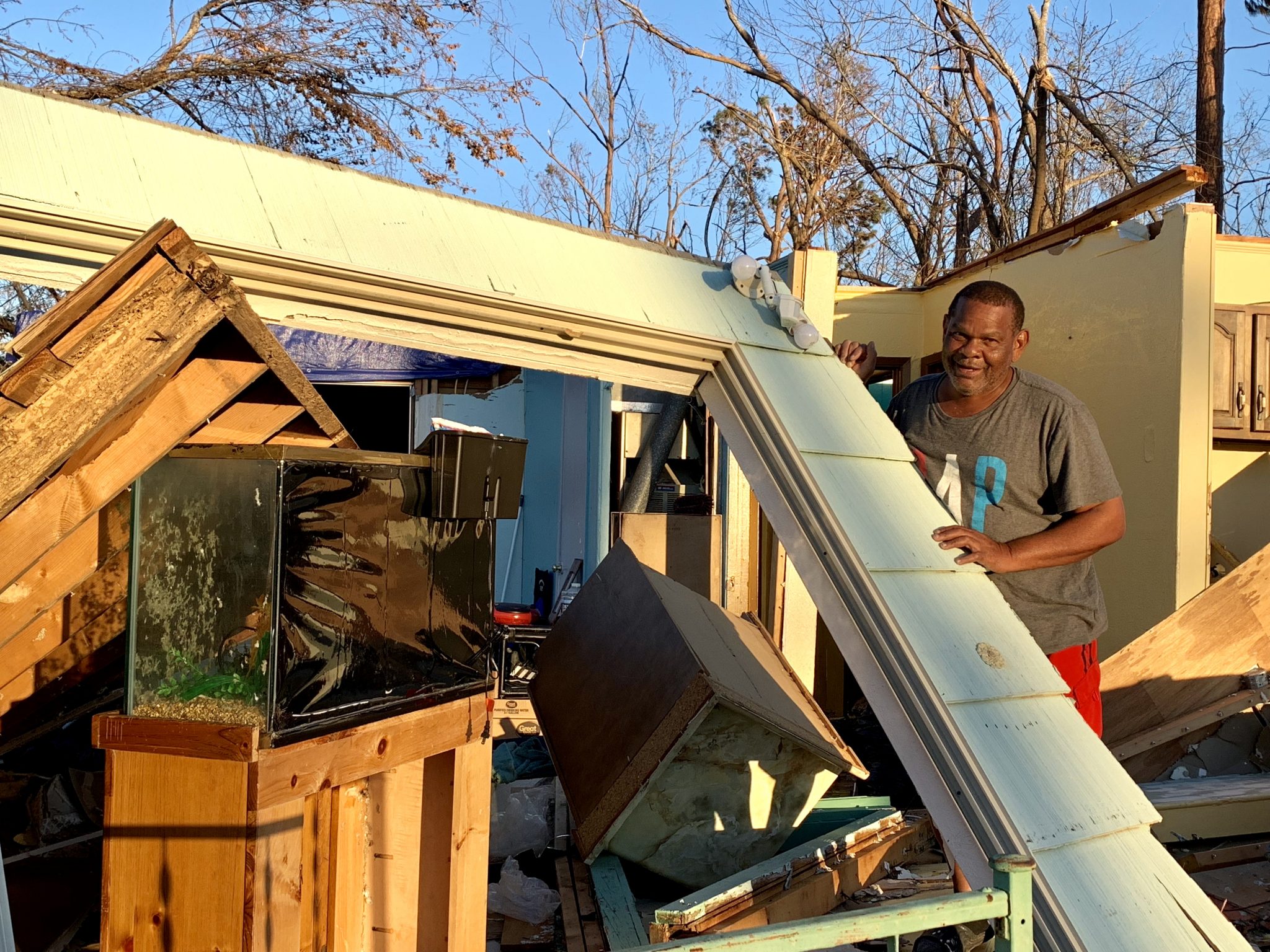 I don’t understand how the fish tank survived