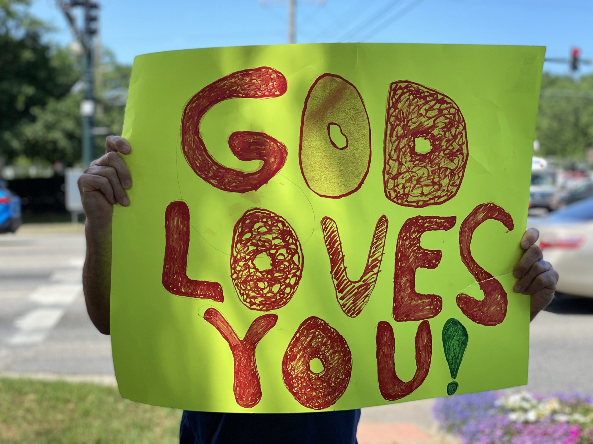 God told me to hold up this sign today