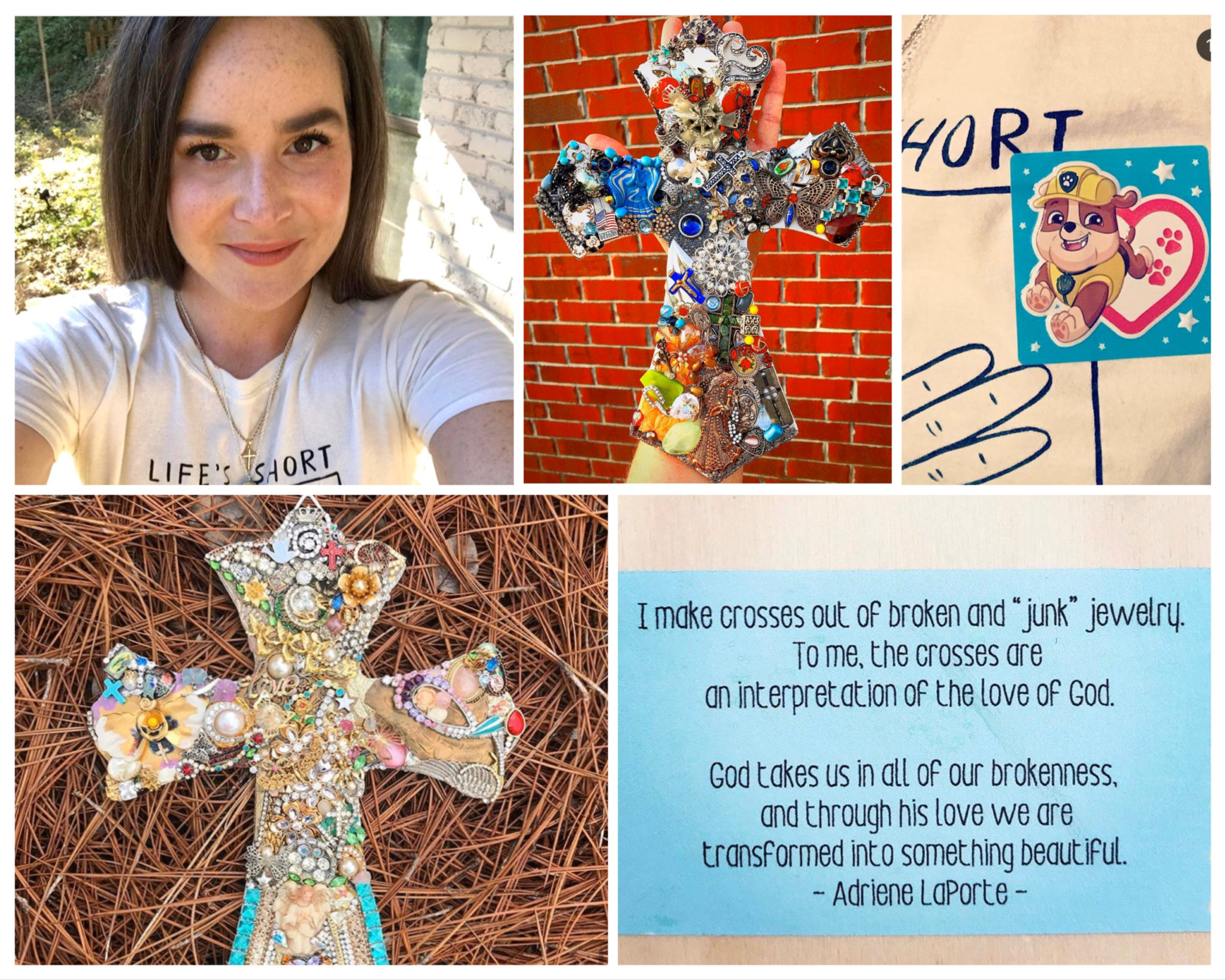 God takes all of our brokenness and through his love we are transformed into something beautiful