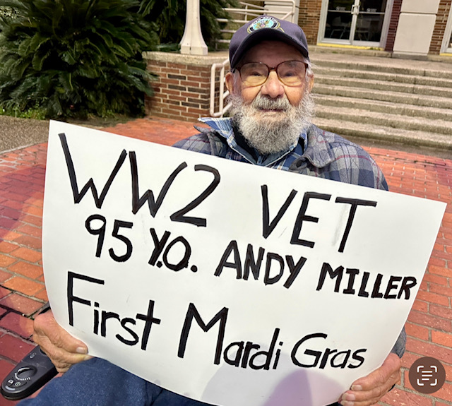 I am 95, and this is my first Mardi Gras