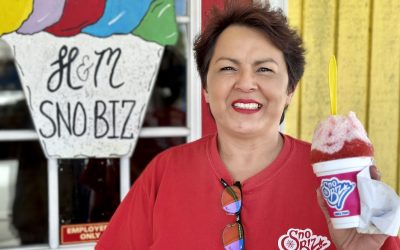 This little sno cone stand has also become a way to serve Yazoo