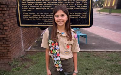 I’m a descendant of the Pelican Girls. Helping Get this historic marker became my Eagle Scout project.