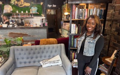 Everything from the floor to the ceiling, including the coffee, is spirit-led